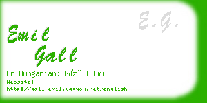 emil gall business card